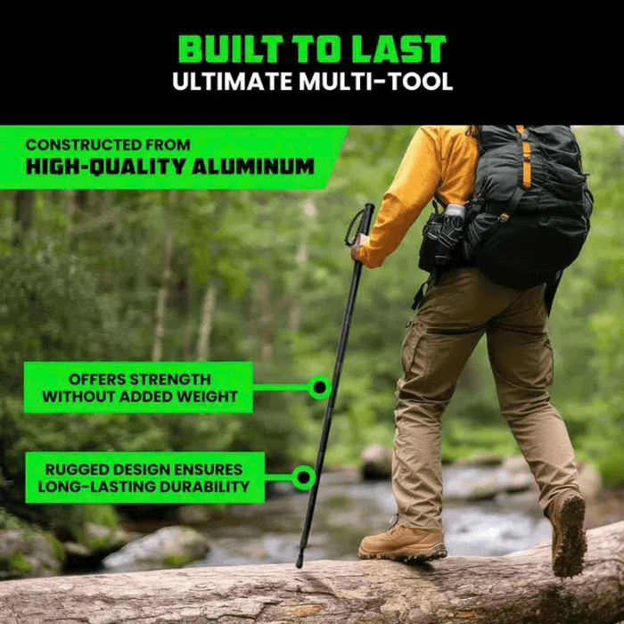 Tactical Hiking Stick w/ Integrated Survival Kit