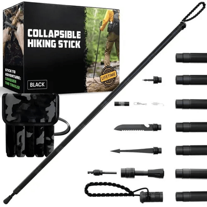 Tactical Hiking Stick w/ Integrated Survival Kit 6