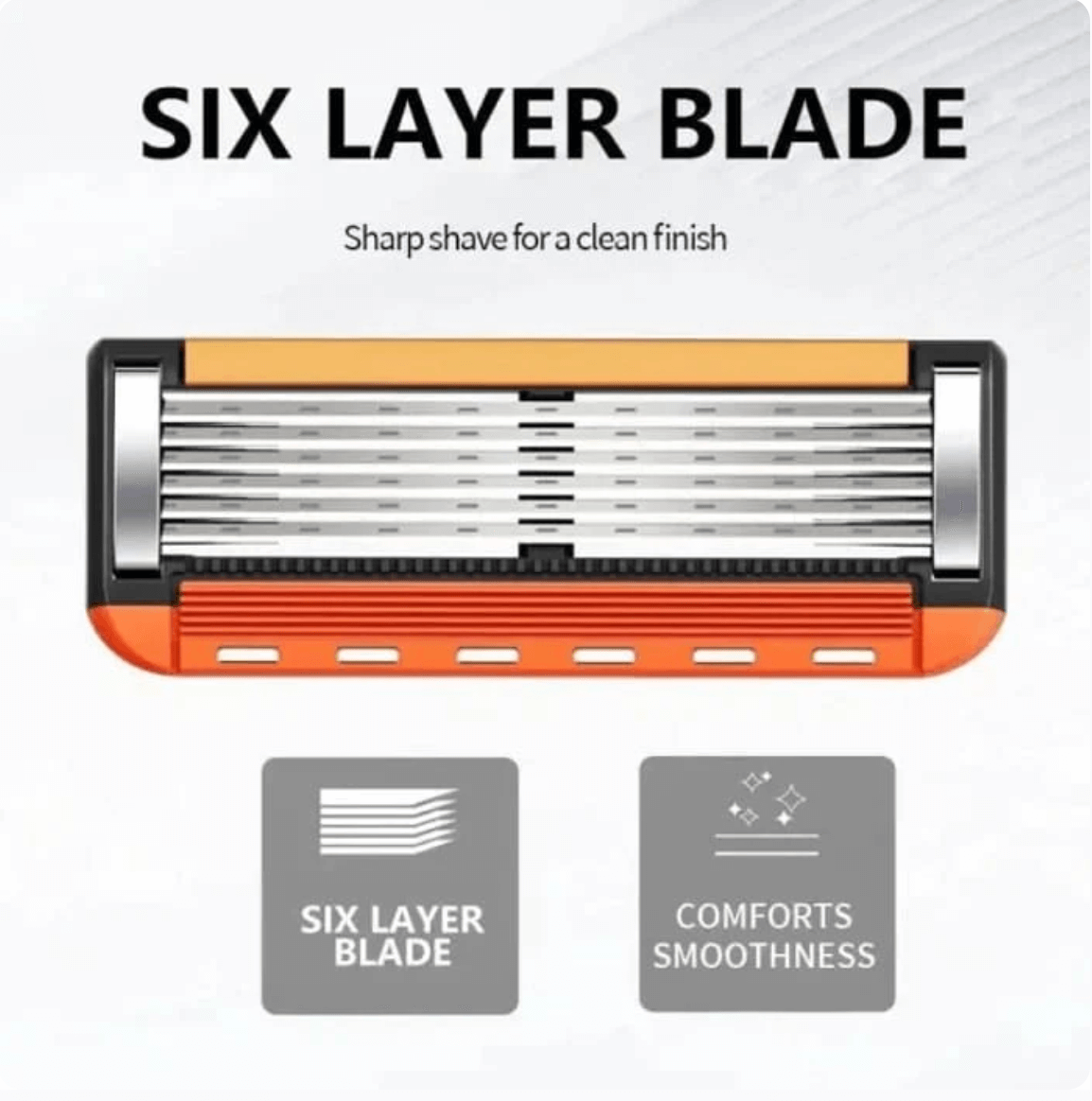 Men's Razor Refill Set + Free handle - Ultra - Sharp Stainless Blades for Smooth Shave